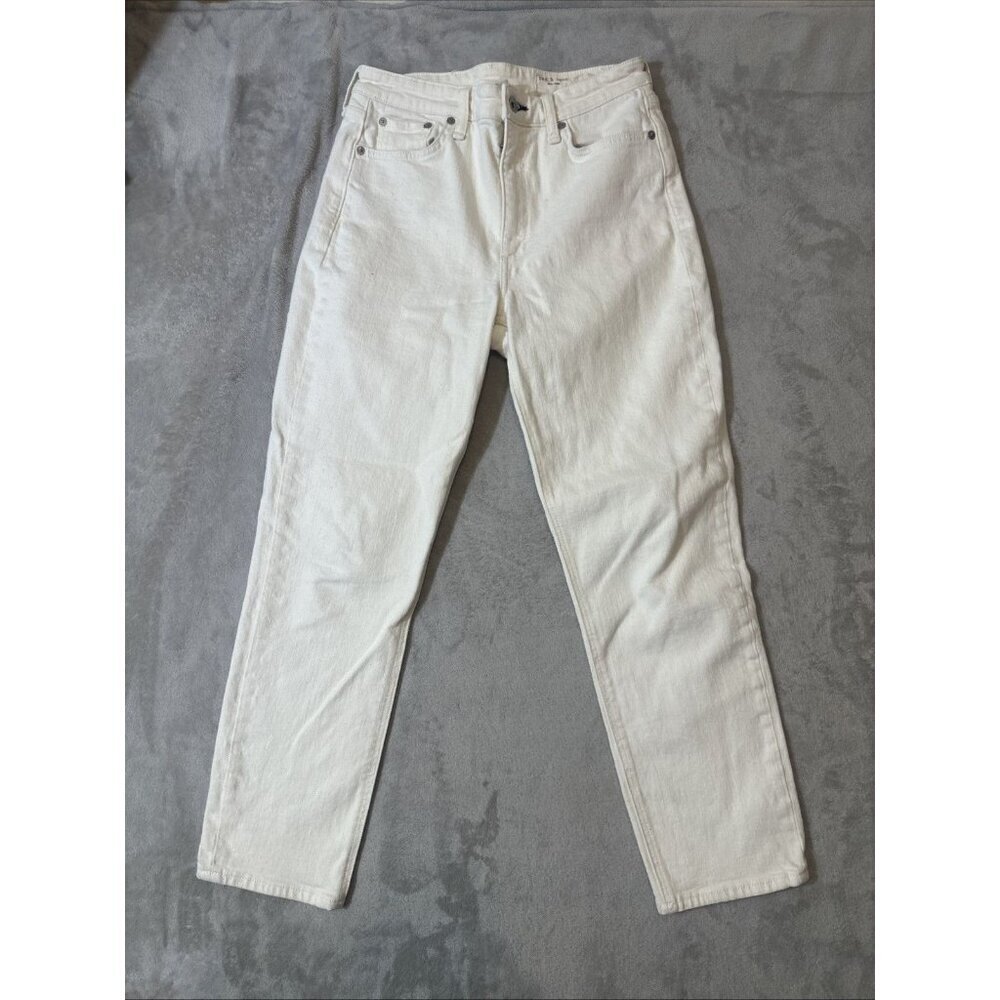 Rag and Bone Nina High Rise Ankle Cigarette Jeans Organic Cotton Womens Size 28